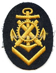 Kriegsmarine Ärmelabzeichen Laufbahn Artillerie - Obermechanikermaat