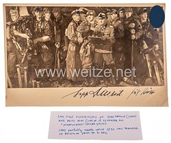 Waffen-SS - Originalunterschriften von SS-Obergruppenführer und General der Waffen-SS Sepp Dietrich und SS-Standartenführer Fritz Witt