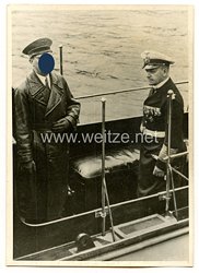 III. Reich Foto, Adolf Hitler und Oberbefehlshaber der Kriegsmarine Erich Raeder
