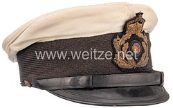 Kaiserliche Marine 1. Weltkrieg Weiße Schirmmütze für U-Bootkommandanten