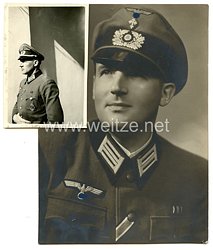 Wehrmacht Heer Portraitfotos, Heeresgeistlicher mit Flakkampfabzeichen des Heeres