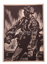 SS - Propaganda-Postkarte - " Männer der Waffen-SS - Nach dem Gefecht "