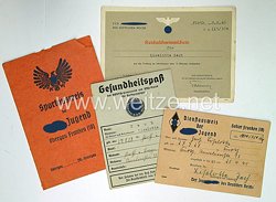 HJ - Sportausweis der Hitlerjugend Obergau Franken ( 18) ausgestellt für ein Mädchen des Jahrgangs 1928
