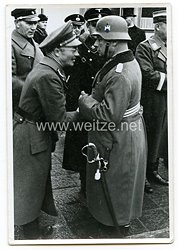 Wehrmacht Heer Foto, Generalmajor mit Kreisleiter Friedrichs