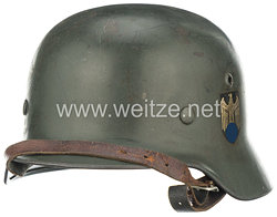 Wehrmacht Heer Stahlhelm M35 mit 2 Emblemen