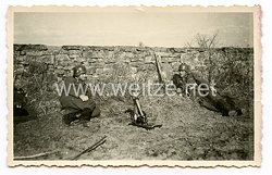 Wehrmacht Foto, Soldaten mit einen Mörser
