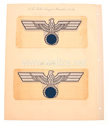 Wehrmacht 2 Hoheitsadler für KFZ-Autostander für Offiziere der Wehrmacht
