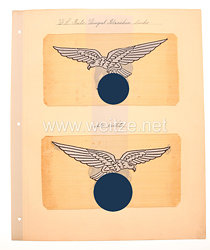 Luftwaffe 2 Hoheitsadler für KFZ-Autostander für Offiziere der Luftwaffe