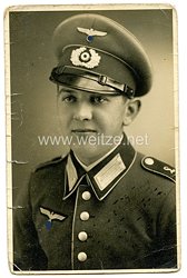 Wehrmacht Heer Portraitfoto, Angehöriger einer Lehrabteilung und später im Fallschirminfanterie-Regiment