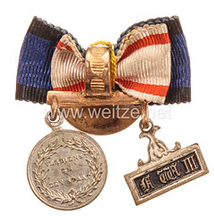 Miniatur Knopflochschleife eines preußischen Landwehr Unteroffiziers 