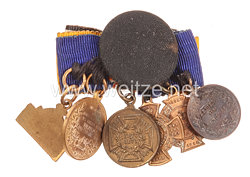 Preußen Miniatur Knopflochschleife für einen Veteranen der Feldzüge 1864, 1866 und 1870