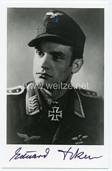 Luftwaffe - Nachkriegsunterschrift vom Ritterkreuzträger Eduard Isken