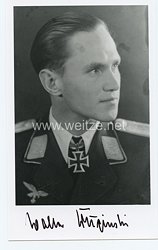 Luftwaffe - Nachkriegsunterschrift vom Ritterkreuzträger Walter Krupinski