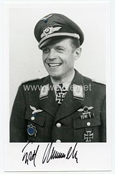 Luftwaffe - Nachkriegsunterschrift vom Ritterkreuzträger, Karl Rammelt
