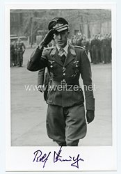 Luftwaffe - Nachkriegsunterschrift vom Ritterkreuzträger mit Eichenlaub Rolf Hermichen