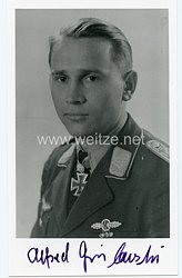 Luftwaffe - Nachkriegsunterschrift vom Ritterkreuzträger mit Eichenlaub, Alfred Grislawski