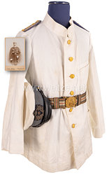 Kaiserliche Marine weißes Sommer- bzw. Tropen Uniformensemble aus dem Besitz von Stabsarzt Dr. Fiedler
