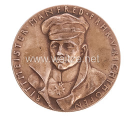 1. Weltkrieg - Erinnerungsmedaille zum Tod von Manfred Frhr. v. Richthofen am 21. April 1918 - korrigiertes 2. Modell