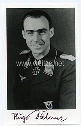 Luftwaffe - Nachkriegsunterschrift vom Ritterkreuzträger, Hugo Dahmer