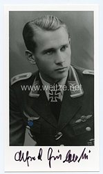 Luftwaffe - Nachkriegsunterschrift vom Ritterkreuzträger mit Eichenlaub, Alfred Grislawski