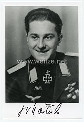 Luftwaffe - Nachkriegsunterschrift von Ritterkreuzträger Franz Woidich