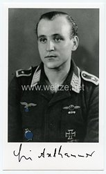 Luftwaffe - Nachkriegsunterschrift vom Ritterkreuzträger, Schlachtflieger (FW - 190) Erich Axthammer