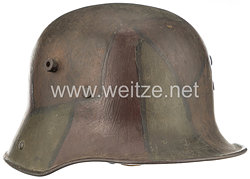Deutsches Reich 1. Weltkrieg Stahlhelm M 1916 in Mimikri-Tarnanstrich