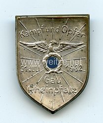 III. Reich - Kampf und Opfer - Gau Rheinpfalz 31. Juli 1932