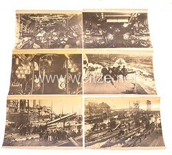 Kaiserliche Marine 1. Weltkrieg Pressefotos, Aufnahmen eines deutschen U-Bootes