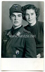 Luftwaffe Portraitfoto, Fallschirmjäger mit Fallschirmschützenabzeichen