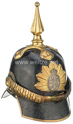 Mecklenburg-Schwerin Helm Modell 1868 für einen Fähnrich im III. Bataillon des Grenadier-Regiment Nr. 89