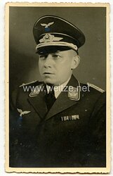 Luftwaffe Portraitfoto, Oberleutnant mit Bandspange
