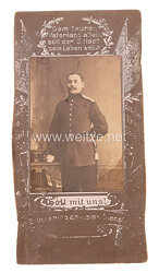 Baden Kabinettfoto eines Gefreiten im 7. Badischen Infanterie-Regiment Nr. 142