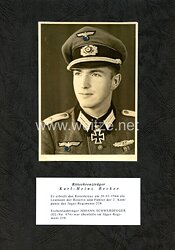 Wehrmacht Heer Portraitfoto, Ritterkreuzträger Karl-Heinz Becker