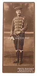 Preußen Kabinettfoto eines Soldaten im Husaren-Regiment Landgraf Friedrich II. von Hessen-Homburg (2. Kurhessisches) Nr. 14