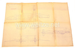 Luftwaffe Übersichtszeichnung der Doppelrumpf - Do 335