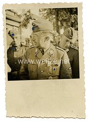 Waffen-SS Foto,  Reichsführer SS Heinrich Himmler bei einer Besichtigung