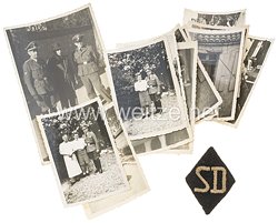 Fotos und SS Ärmelraute aus dem Besitz eines SS-Sturmscharführers des SD/Sicherheitsdienst im besetzten Italien