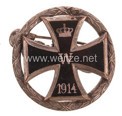 1. Weltkrieg patriotische Brosche Eisernes Kreuz 1914