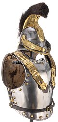 Bayern Helm Modell 1842 und Kürass für Mannschaften der Kürassier-Regimenter aus der Zeit des Deutsch-Französischen Krieges