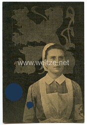 Waffen-SS - Propaganda-Postkarte - " Ersatzkommando Flandern der Waffen-SS und das Deutsche Rote Kreuz "