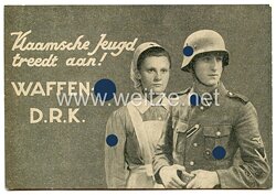 Waffen-SS - Propaganda-Postkarte - " Vlamche Jeugd treedt aan! Waffen-SS D.R.K."