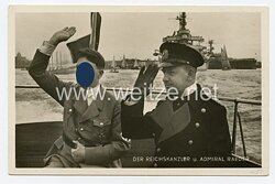 III. Reich - Propaganda-Postkarte - " Adolf Hitler - Der Reichskanzler u. Admiral Raeder "