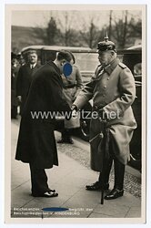 III. Reich - Propaganda-Postkarte - " Reichskanzler Adolf Hitler begrüßt den Reichspräsidenten v. Hindenburg "