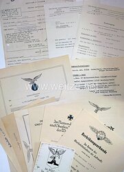 Luftwaffe - Dokumentengruppe eines späteren Feldwebels der 1.(F)/Aufklärungsgruppe 124