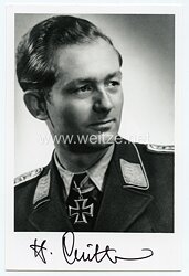 Luftwaffe - Nachkriegsunterschrift vom Ritterkreuzträger, Johannes Lutter, 