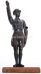 III. Reich Tischdekoration HJ-Junge als bronzierte Figur