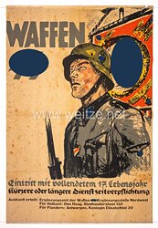 Waffen-SS - großes farbiges Werbeplakat für Kriegsfreiwillige