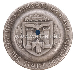 Reichsarbeitsdienst der weiblichen Jugend ( RAD/wJ ) - Dienstbrosche "Kriegseinsatz im RAD der Stadt München" 