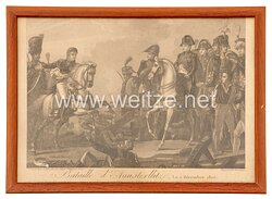 Frankreich gerahmte Lithographie «Bataille d'Austerllitz, le 2 Décembre 1805.»